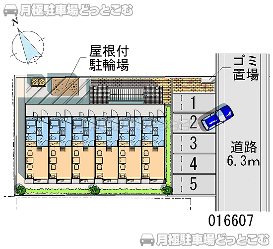 名古屋市昭和区駒方町1－1－1の月極駐車場1