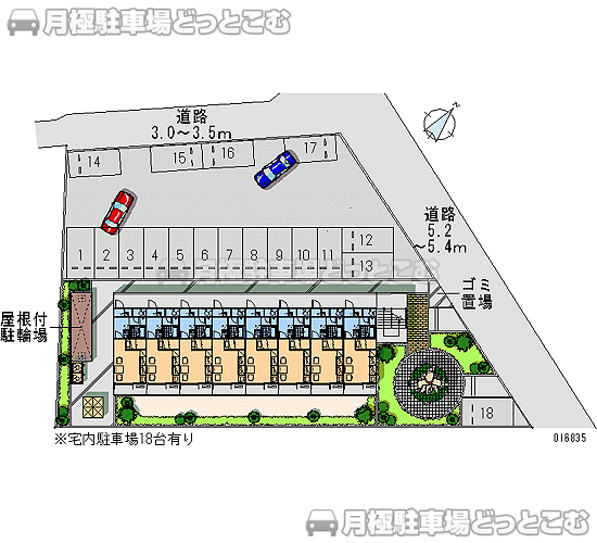 宜野湾市大山3－4－31の月極駐車場1