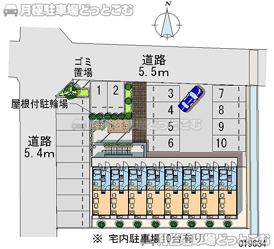 浜松市中央区増楽町1408－1の月極駐車場1