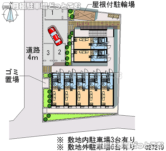 上尾市瓦葺1373－1の月極駐車場1