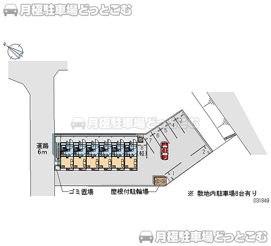 姫路市飾磨区西浜町1－8の月極駐車場1