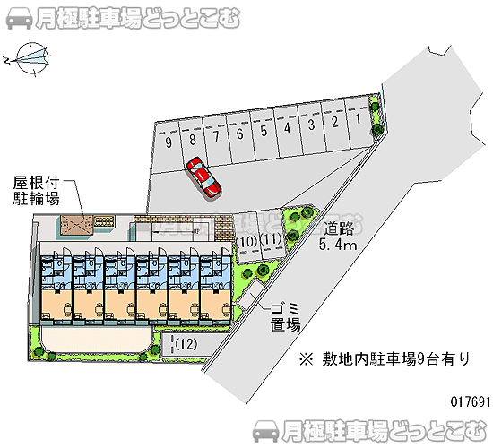 清須市土器野833の月極駐車場1